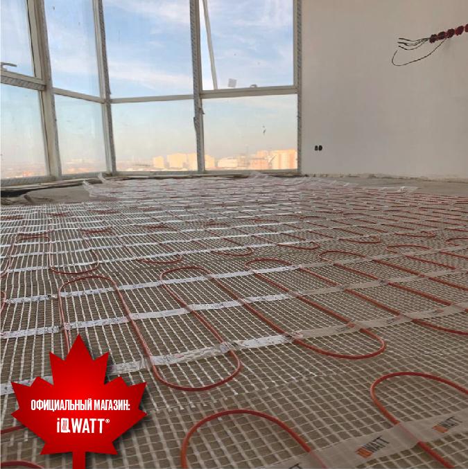 Тонкий самоклеящийся греющий мат IQ FLOOR MAT 150 Вт/м.кв - 1,5м²