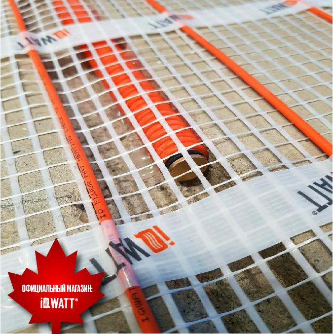 Тонкий самоклеящийся греющий мат IQ FLOOR MAT 150 Вт/м.кв - 12м²