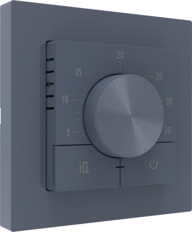 Электронный терморегулятор механическое управление IQ THERMOSTAT Dm графит