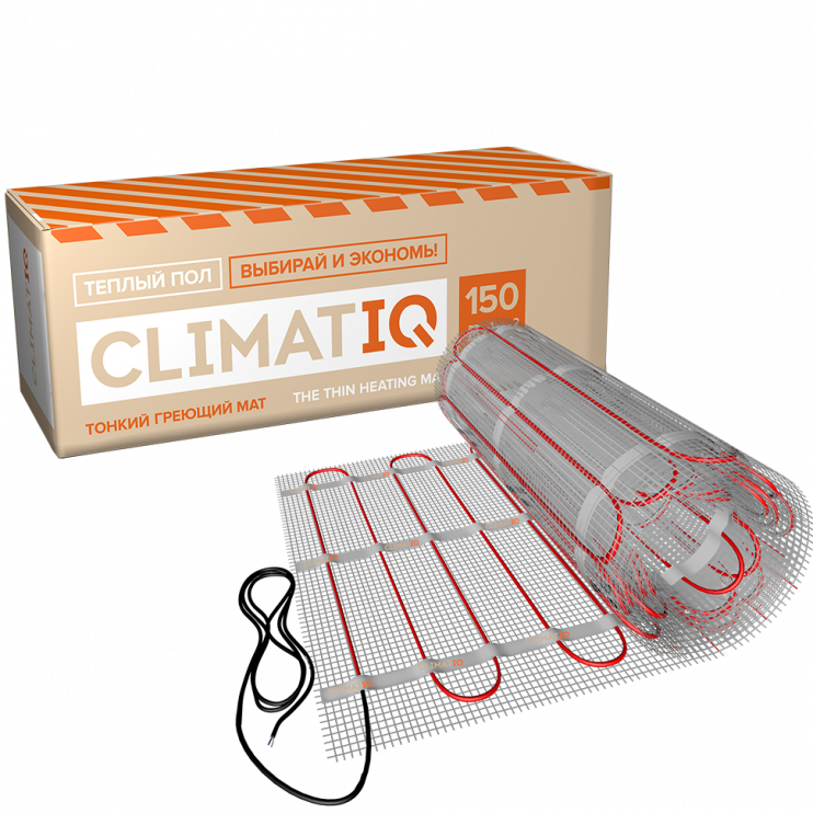 Тонкий самоклеящийся греющий мат CLIMATIQ MAT 12м²
